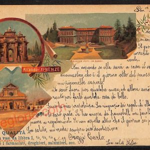 ae6354 - CARTOLINA D'EPOCA  Firenze Città - Palazzo Pitti