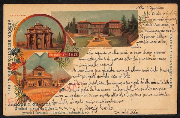 ae6354 - CARTOLINA D'EPOCA  Firenze Città - Palazzo Pitti
