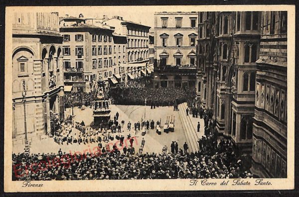 ae6358 - CARTOLINA D'EPOCA  Firenze Città - Il Carro del Sabato Santo