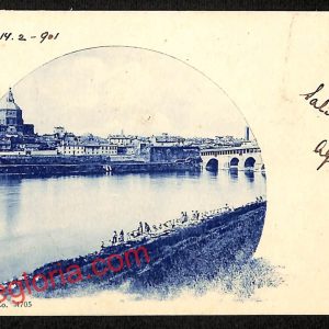 ah5853 - CARTOLINA  D'EPOCA - Pavia Città - Panorama