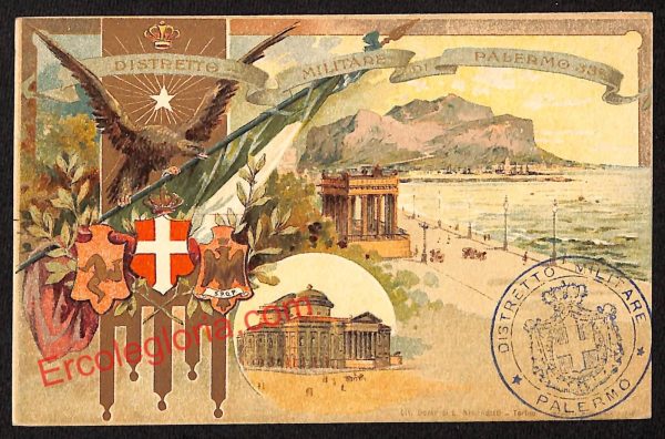 ah5024 - CARTOLINA D'EPOCA - Palermo Città - Distretto Militare di Palermo