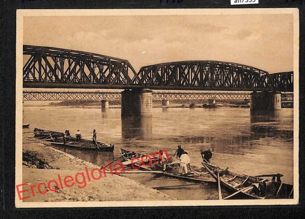 ah7335 - CARTOLINA D'EPOCA - Piacenza Città - I due ponti sul Po