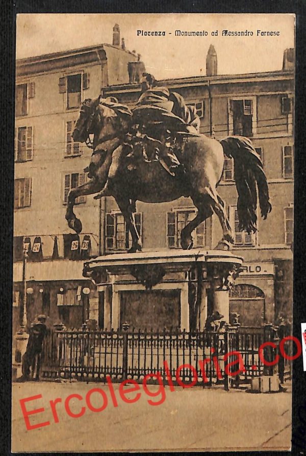 ah7336 - CARTOLINA D'EPOCA - Piacenza Città - Monumento ad Alessandro Farnese