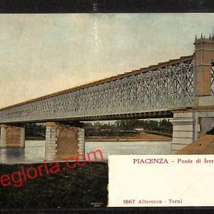 ah7341 - CARTOLINA D'EPOCA - Piacenza Città - Ponte di ferro sul Po