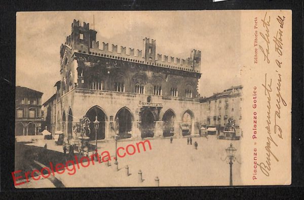 ah7343 - CARTOLINA D'EPOCA - Piacenza Città - Palazzo Gotico
