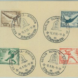 68252 - GERMANY - POSTAL HISTORY - CARD:  16.8.1936 Olympic postmark: BERLIN ak