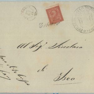 82464 - REGNO - STORIA POSTALE -  BUSTA annullo collettoria ERBUSCO Brescia 1872