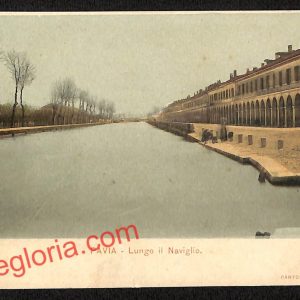 ah5865 - CARTOLINA  D'EPOCA - Pavia Città - Lungo il Naviglio