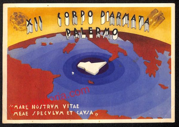 ah5039 - CARTOLINA D'EPOCA - Palermo Città - XII Corpo D' Armata Palermo