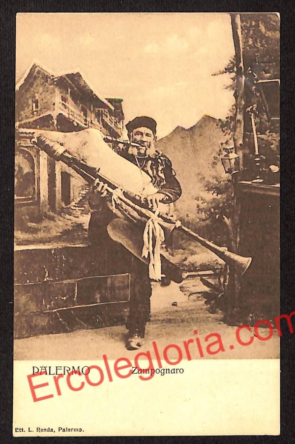 ah5041 - CARTOLINA D'EPOCA - Palermo Città - Zampognaro