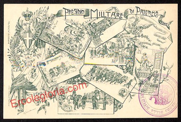 ah5042 - CARTOLINA D'EPOCA - Palermo Città - Presidio Militare di Palermo
