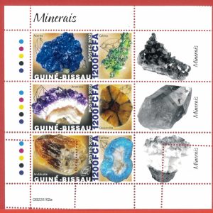 A7617 - GUINE BISSAU - ERROR MISPERF Stamp Sheet - 2022 - Minerals