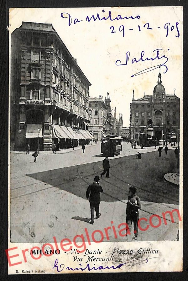 ag9054 - CARTOLINA D'EPOCA - Milano Città - Piazza Elittica