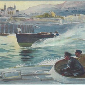 68319 - MONACO - VINTAGE POSTCARD - Monte Carlo:  MOTORBOAT Race ILLUSTRATED