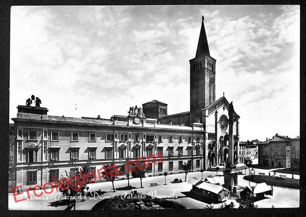ah7347 - CARTOLINA D'EPOCA - Piacenza Città - Palazzo Vescovile