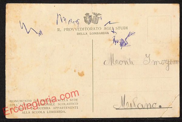 ag9056 - CARTOLINA D'EPOCA - Milano Città - R. Provveditorato Agli Studi - immagine 2