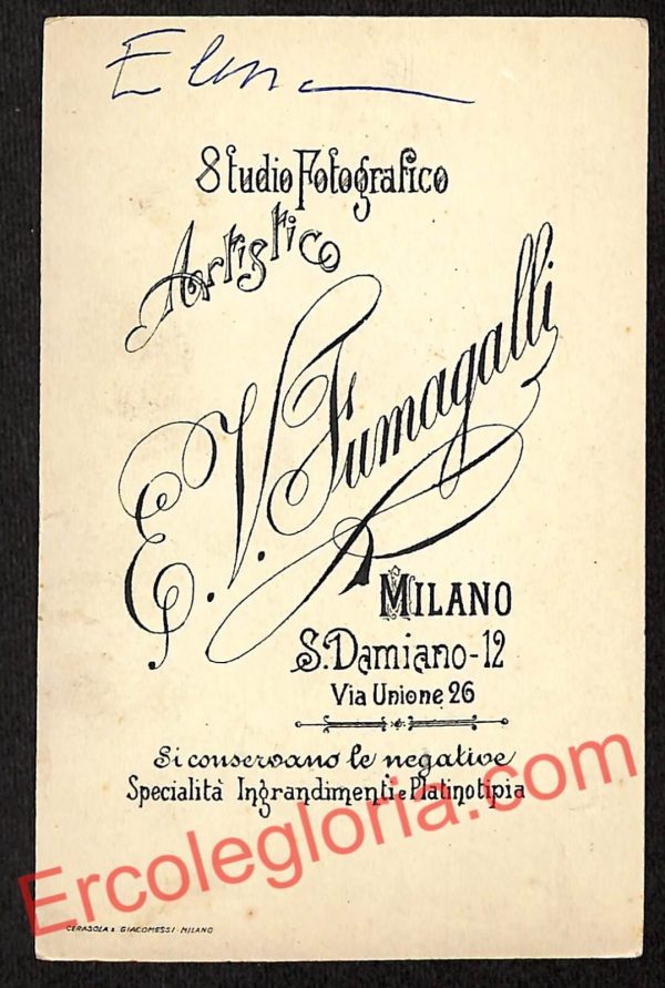 ag9060 - FOTOGRAFIA D'EPOCA - Milano Città - E. V. Fumagalli - immagine 2