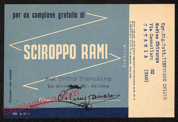 ag9061 - CARTOLINA D'EPOCA - Milano Città - Sciroppo Rami