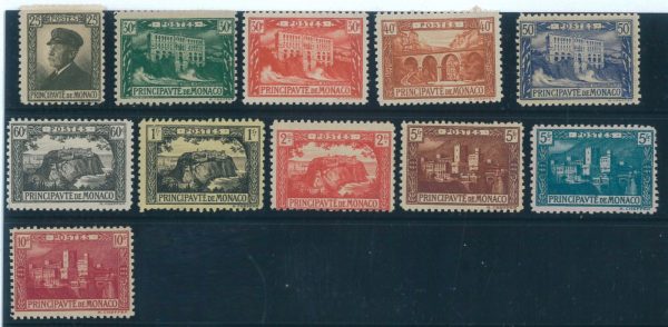P3278 - MONACO 1922-23 , YVERT 54-64 MLH