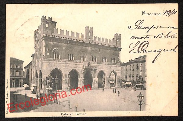 ah7353 - CARTOLINA D'EPOCA - Piacenza Città - Palazzo Gotico