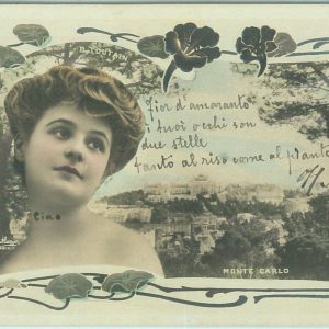 68329  - MONACO - VINTAGE POSTCARD - Monte Carlo - GLAMOUR: B Toutain