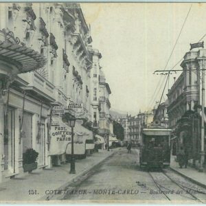 68334 - MONACO - VINTAGE POSTCARD - Monte Carlo:  TRAM