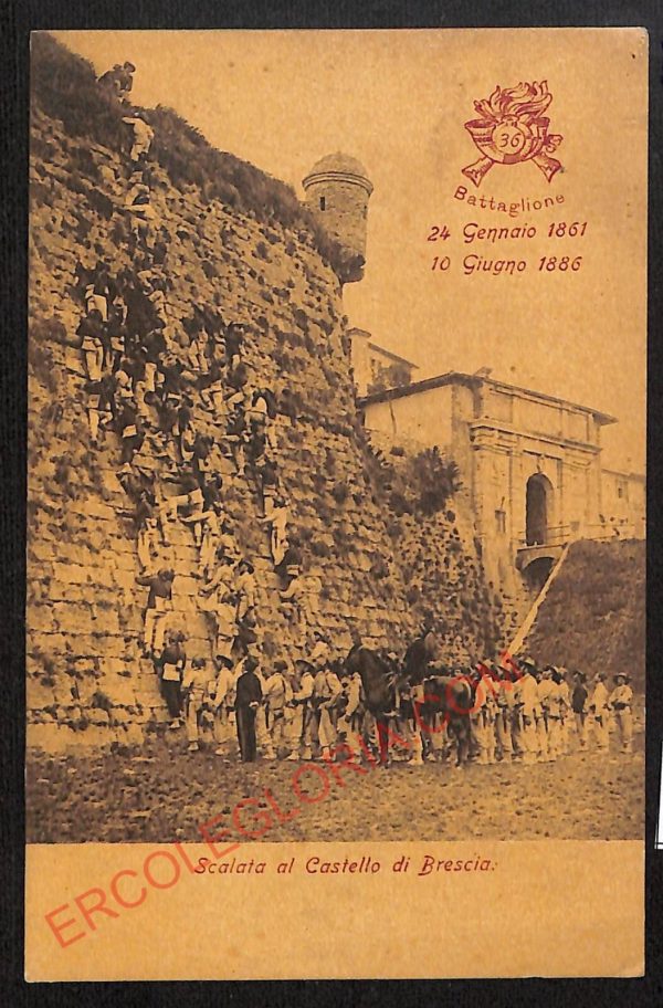 ae4113 - CARTOLINA  D'EPOCA - Brescia Città - 12° Reggimento Bersaglieri