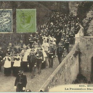 68335 - MONACO - VINTAGE POSTCARD - Monte Carlo:  La Procession de Ste Devote