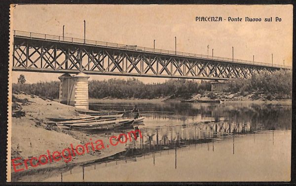 ah7373 - CARTOLINA D'EPOCA - Piacenza Città - Ponte Nuovo sul Po