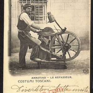 ae7442 - CARTOLINA D'EPOCA - Firenze Città - Arrotino - Costumi Toscani