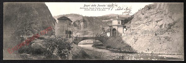 ae2785 - CARTOLINA  D'EPOCA DOPPIA - Bologna Provincia - Porretta  1904