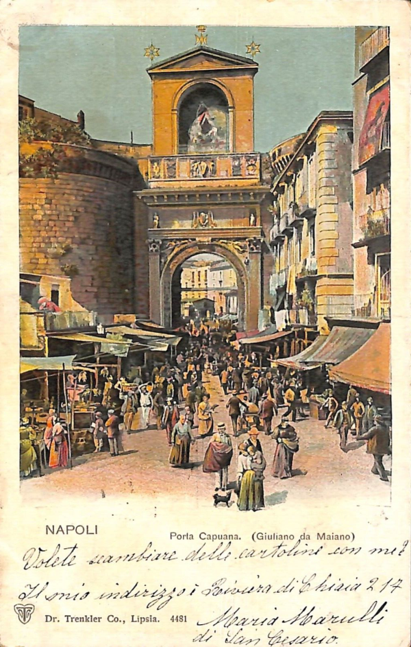 ab8038 - CARTOLINA  D'EPOCA - Napoli  Città - Porta Capuana  1901