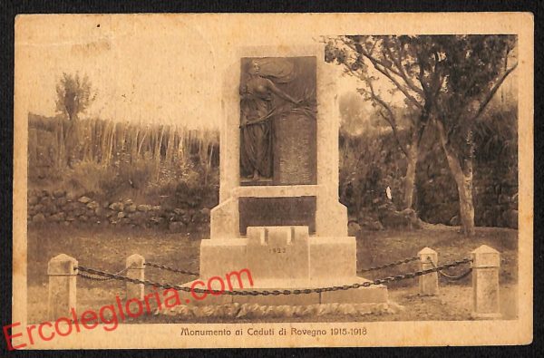 ah5871 - CARTOLINA  D'EPOCA - Pavia Città - Monumento al Caduti di Rovegno