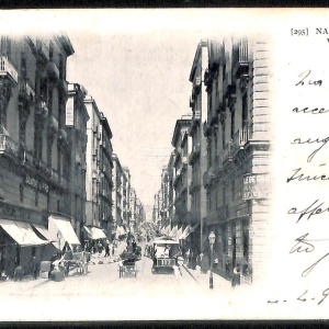 ab8039 - CARTOLINA  D'EPOCA - Napoli  Città - Via del Duomo 1901