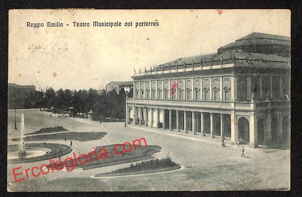 ah9652 - CARTOLINA D'EPOCA - Reggio Emilia Città - Teatro Municipale