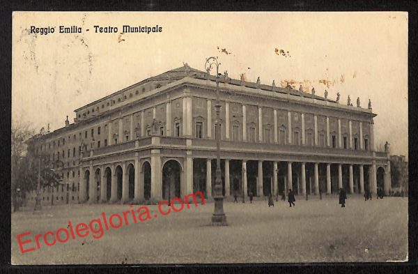 ah9659 - CARTOLINA D'EPOCA - Reggio Emilia Città - Teatro Municipale