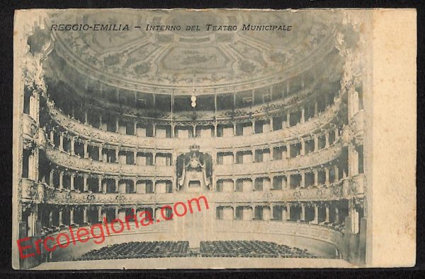ah9665 - CARTOLINA D'EPOCA - Reggio Emilia Città - Teatro Municipale
