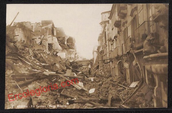 ag8608 - CARTOLINA D'EPOCA - Messina Città - Via Cardines