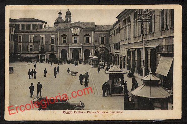 ah9667 - CARTOLINA D'EPOCA - Reggio Emilia Città - Piazza Vittorio Emanuele