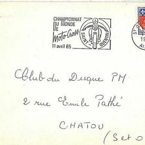 09813 - FRANCE  - POSTAL HISTORY - Special postmark -  Motorbikes 1965