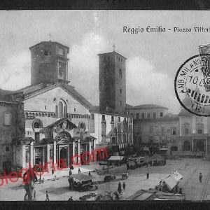 ah9692 - CARTOLINA D'EPOCA - Reggio Emilia Città - Piazza Vittorio Emanuele
