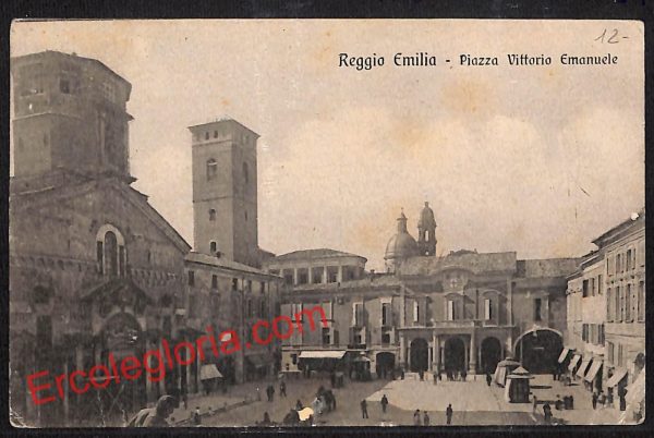 ah9709 - CARTOLINA D'EPOCA - Reggio Emilia Città - Piazza Vittorio Emanuele