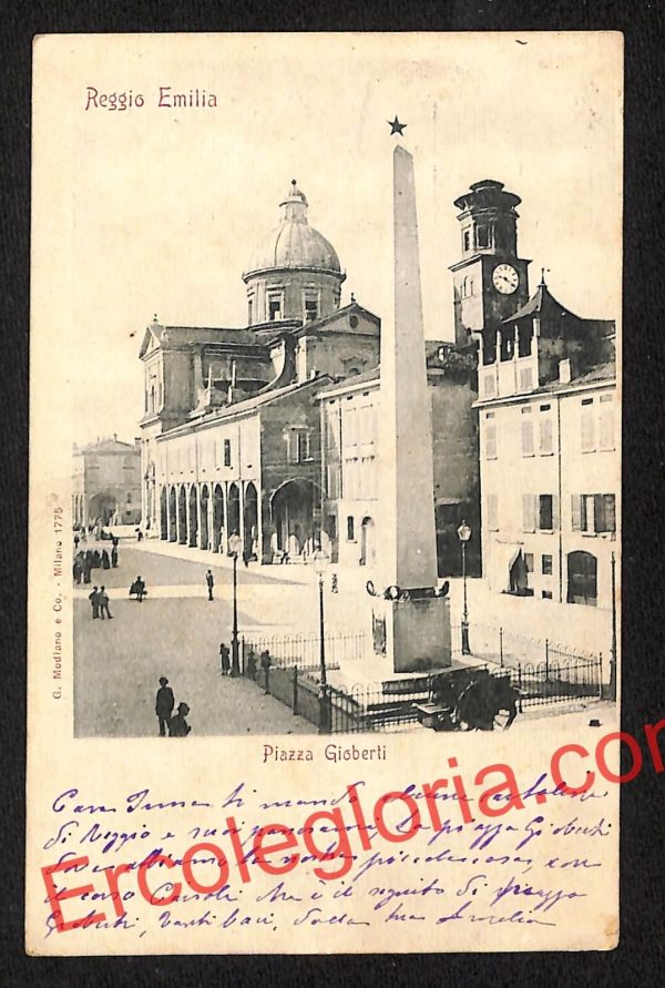 ah9713 - CARTOLINA D'EPOCA - Reggio Emilia Città - Piazza Gioberti