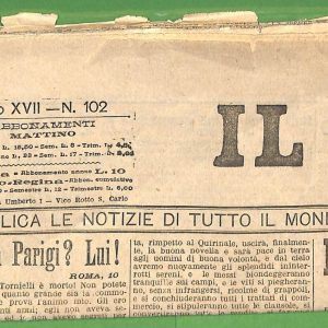 ZA1753 - GIORNALE D'epoca - Aprile  1908   IL MATTINO corriere di NAPOLI