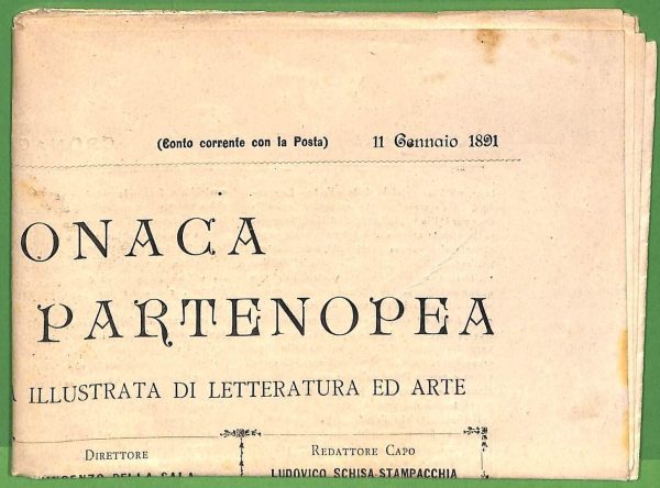 ZA1755 - RIVISTA D'epoca - Gennaio 1891   CRONACA PARTENOPEA  - NAPOLI - immagine 2