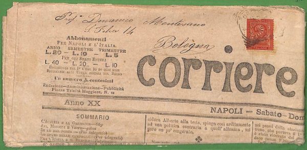 ZA1756 - GIORNALE D'epoca - Giugno 1891   CORRIERE DI  NAPOLI