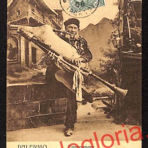 ah5057 - CARTOLINA D'EPOCA - Palermo Città- Zampognaro