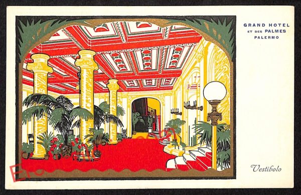 ah5062 - CARTOLINA D'EPOCA - Palermo Città - Grand Hotel di Palermo