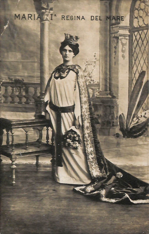 ab8042 - CARTOLINA  D'EPOCA - Napoli  Città - MARIA I  Regina del mare  1910