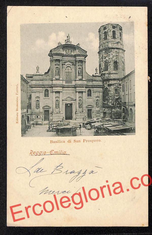 ah9718 - CARTOLINA D'EPOCA - Reggio Emilia Città - Basilica di San Prospero